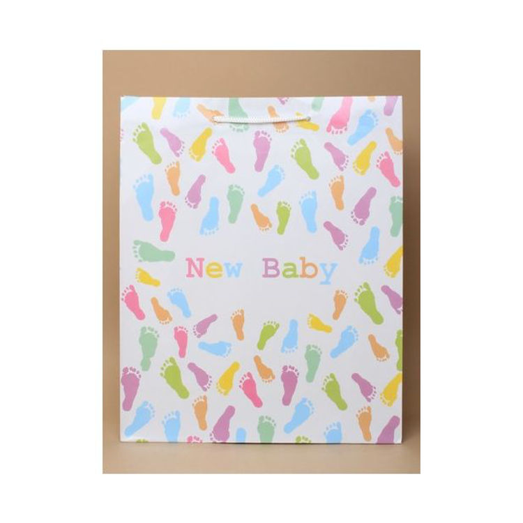 Picture of Item 1184 – 1846- Size: 32x26x10cm Footprints ‘New Baby’ Gif